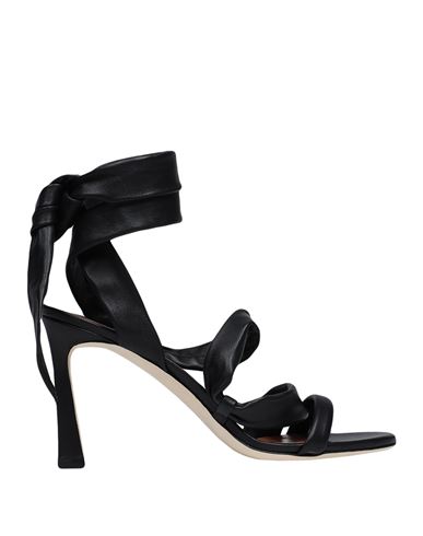 Shop Staud Rellie Heel Woman Sandals Black Size 7 Soft Leather