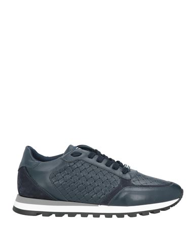 Baldinini Man Sneakers Midnight Blue Size 8 Soft Leather