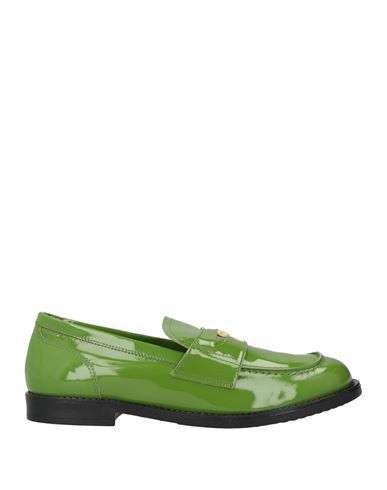 Baldinini Woman Loafers Green Size 6 Leather