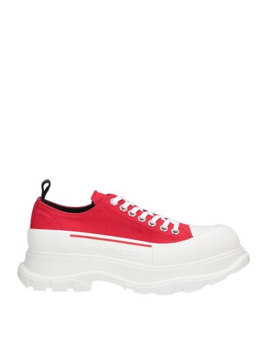 Alexander Mcqueen Man Sneakers Red Size 12 Textile Fibers
