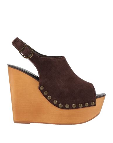 Jeffrey Campbell Woman Mules & Clogs Dark Brown Size 6 Soft Leather