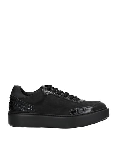 Giovanni Conti Man Sneakers Black Size 11 Soft Leather