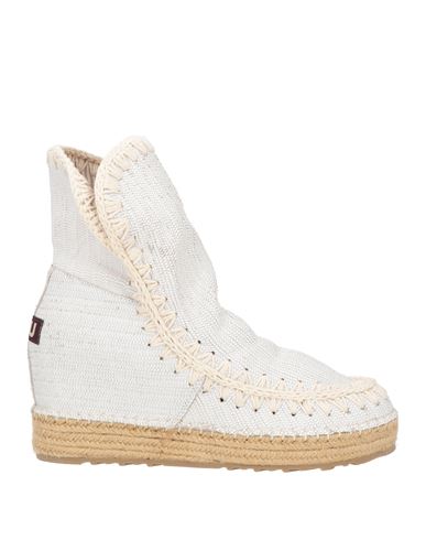 MOU MOU WOMAN ANKLE BOOTS WHITE SIZE 7 SOFT LEATHER