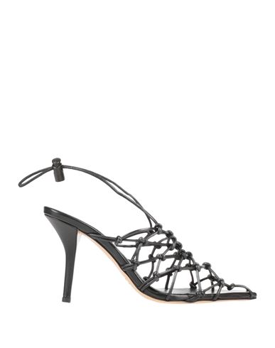Gia Borghini Woman Sandals Black Size 11 Soft Leather