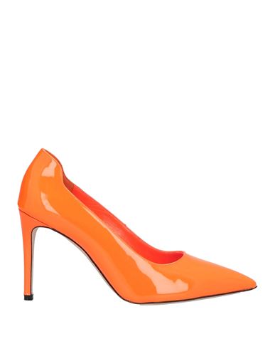 Shop Victoria Beckham Woman Pumps Orange Size 7.5 Calfskin
