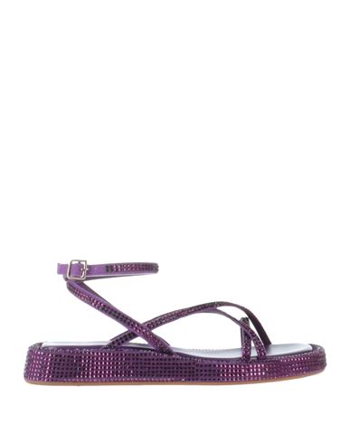 Gia Rhw Gia / Rhw Woman Sandals Purple Size 8 Soft Leather