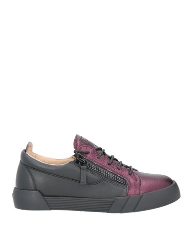 Giuseppe Zanotti Man Sneakers Purple Size 14 Soft Leather