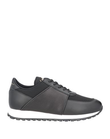 Giuseppe Zanotti Man Sneakers Black Size 8 Soft Leather, Textile Fibers