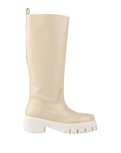 Patrizia Pepe Woman Knee Boots Beige Size 10 Soft Leather