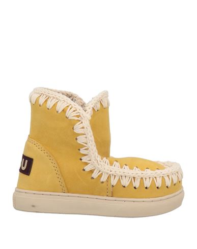 Mou Toddler Girl Ankle Boots Yellow Size 10c Bovine Leather In Yellow