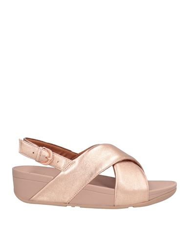 Fitflop Woman Sandals Rose Gold Size 7 Soft Leather