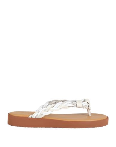 See By Chloé Woman Thong Sandal Off White Size 8 Calfskin
