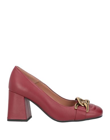 Ovye' By Cristina Lucchi Woman Pumps Burgundy Size 7 Soft Leather In Red