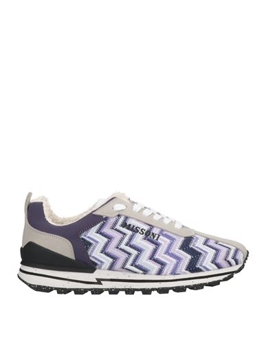 Missoni Woman Sneakers Purple Size 11 Textile Fibers