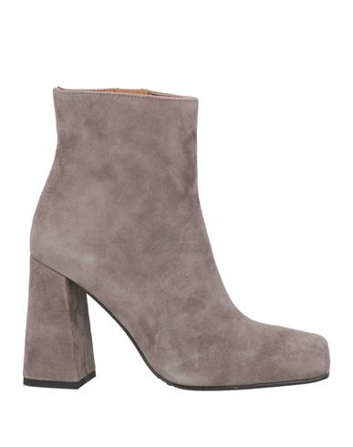 Ovye' By Cristina Lucchi Woman Ankle Boots Dove Grey Size 7 Soft Leather