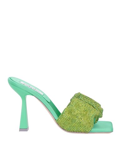 Sebastian Milano Woman Sandals Green Size 9 Textile Fibers