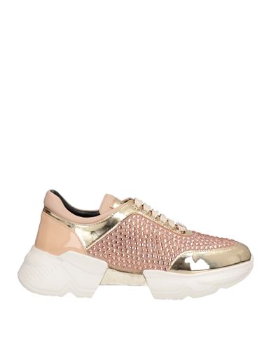 Baldinini Woman Sneakers Gold Size 7 Soft Leather