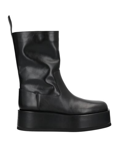 Gia Borghini Woman Ankle Boots Black Size 10 Soft Leather