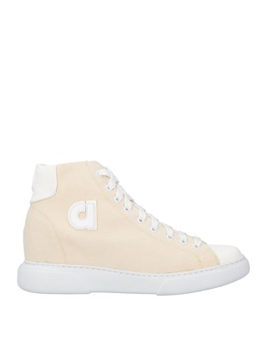 Agile By Rucoline Woman Sneakers Cream Size 10 Textile Fibers