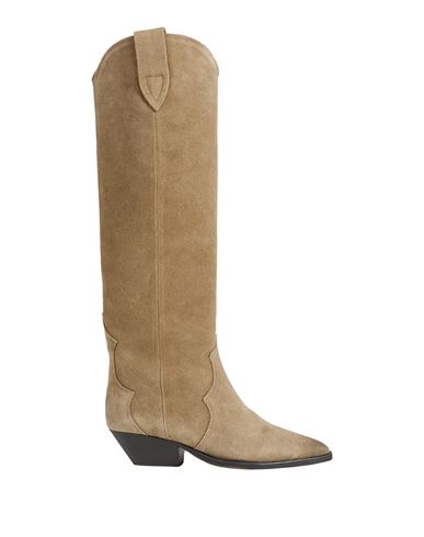 Isabel Marant Woman Boot Khaki Size 6 Leather In Beige