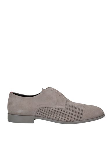 Hugo Boss Hugo Man Lace-up Shoes Grey Size 9 Soft Leather
