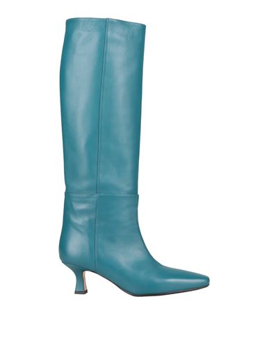 Anna F . Woman Boot Blue Size 5 Soft Leather