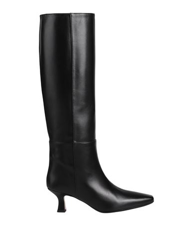 Anna F . Woman Knee Boots Black Size 7 Soft Leather