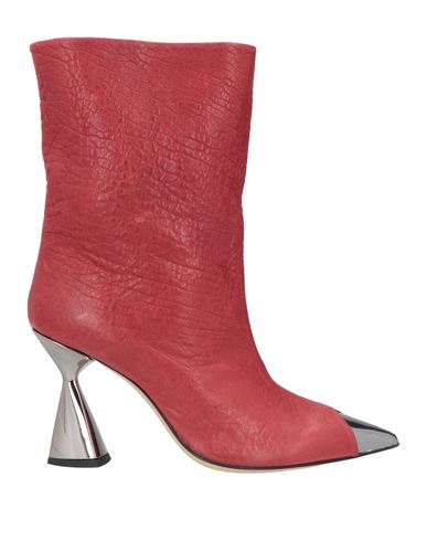 Alchimia Napoli Woman Ankle Boots Red Size 11 Soft Leather