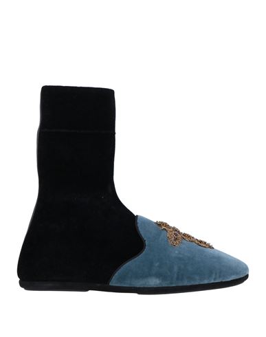 Shop Dolce & Gabbana Man Boot Slate Blue Size 11 Textile Fibers