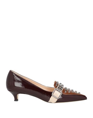 Alchimia Napoli Woman Pumps Dark Brown Size 11 Soft Leather