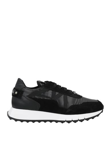 Baldinini Woman Sneakers Black Size 7 Soft Leather, Textile Fibers