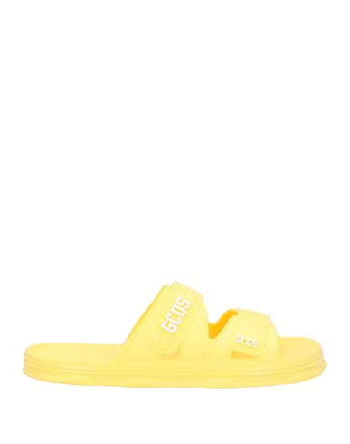 Gcds Man Sandals Light Yellow Size 12 Rubber