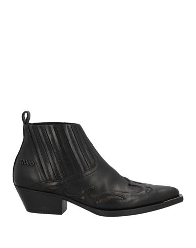Liu •jo Woman Ankle Boots Black Size 7 Calfskin