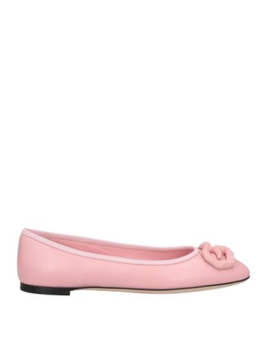 Giuseppe Zanotti Woman Ballet Flats Pink Size 7 Soft Leather, Textile Fibers