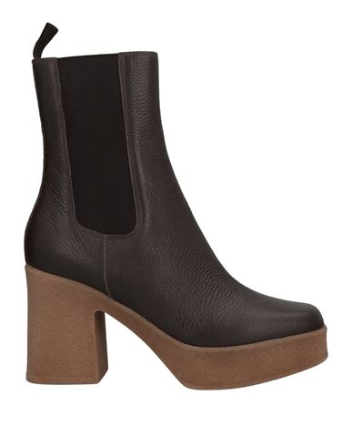 L'autre Chose L' Autre Chose Woman Ankle Boots Dark Brown Size 11 Soft Leather