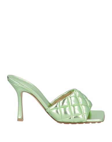 Bottega Veneta Woman Sandals Light Green Size 8 Soft Leather
