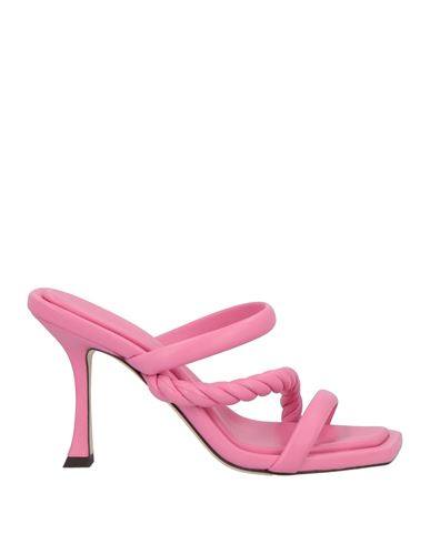 Shop Jimmy Choo Woman Sandals Fuchsia Size 8 Soft Leather In Pink