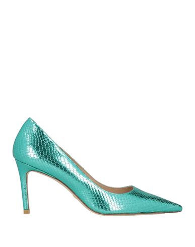 Stuart Weitzman Woman Pumps Turquoise Size 9.5 Soft Leather In Blue