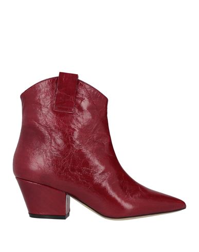 Alchimia Napoli Woman Ankle Boots Brick Red Size 10 Soft Leather