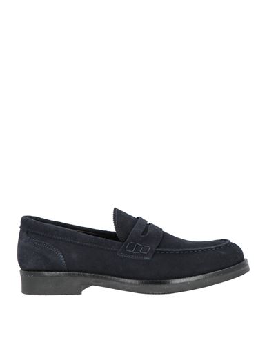 Barbati Man Loafers Midnight Blue Size 13 Soft Leather, Textile Fibers