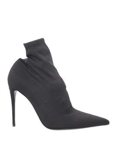 Dolce & Gabbana Woman Ankle Boots Black Size 6 Viscose, Polyamide, Elastane