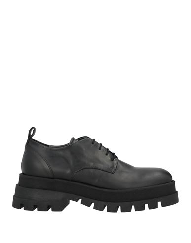 Malloni Woman Lace-up Shoes Black Size 11 Soft Leather