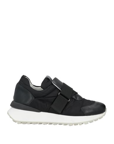 Ixos Woman Sneakers Black Size 8 Soft Leather, Textile Fibers