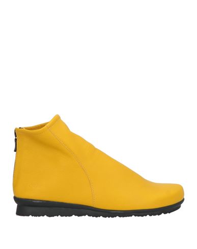 Arche Woman Ankle Boots Ocher Size 9 Soft Leather In Yellow