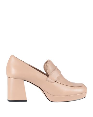 Other Stories Block Heel Leather Loafers In Beige
