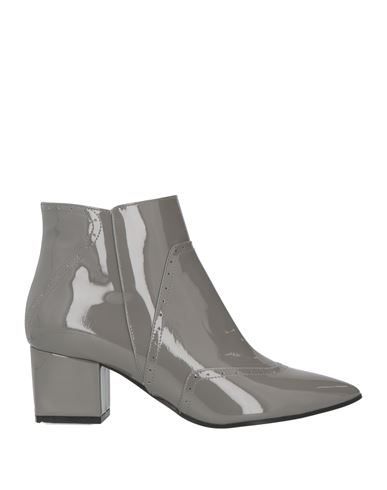 Pollini Woman Ankle Boots Grey Size 10 Soft Leather