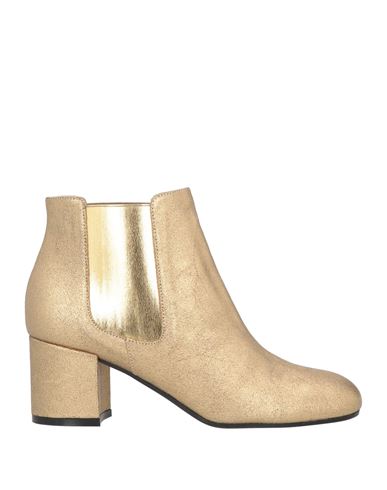 POLLINI POLLINI WOMAN ANKLE BOOTS GOLD SIZE 9 SOFT LEATHER