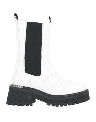 Tsakiris Mallas Woman Ankle Boots White Size 10 Soft Leather