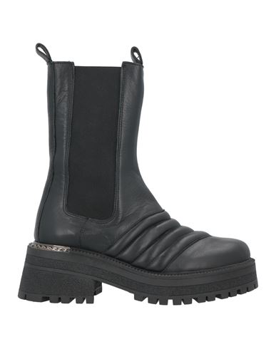 Tsakiris Mallas Woman Ankle Boots Black Size 11 Soft Leather
