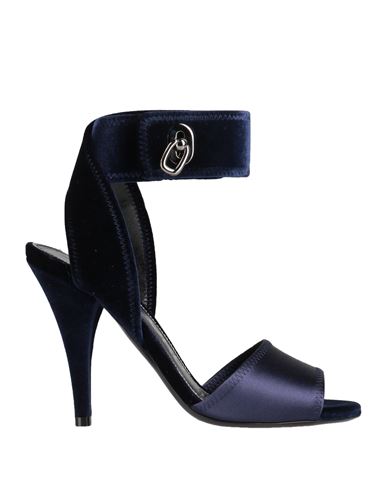 Tom Ford Woman Sandals Midnight Blue Size 8 Viscose, Silk, Zamak, Brass